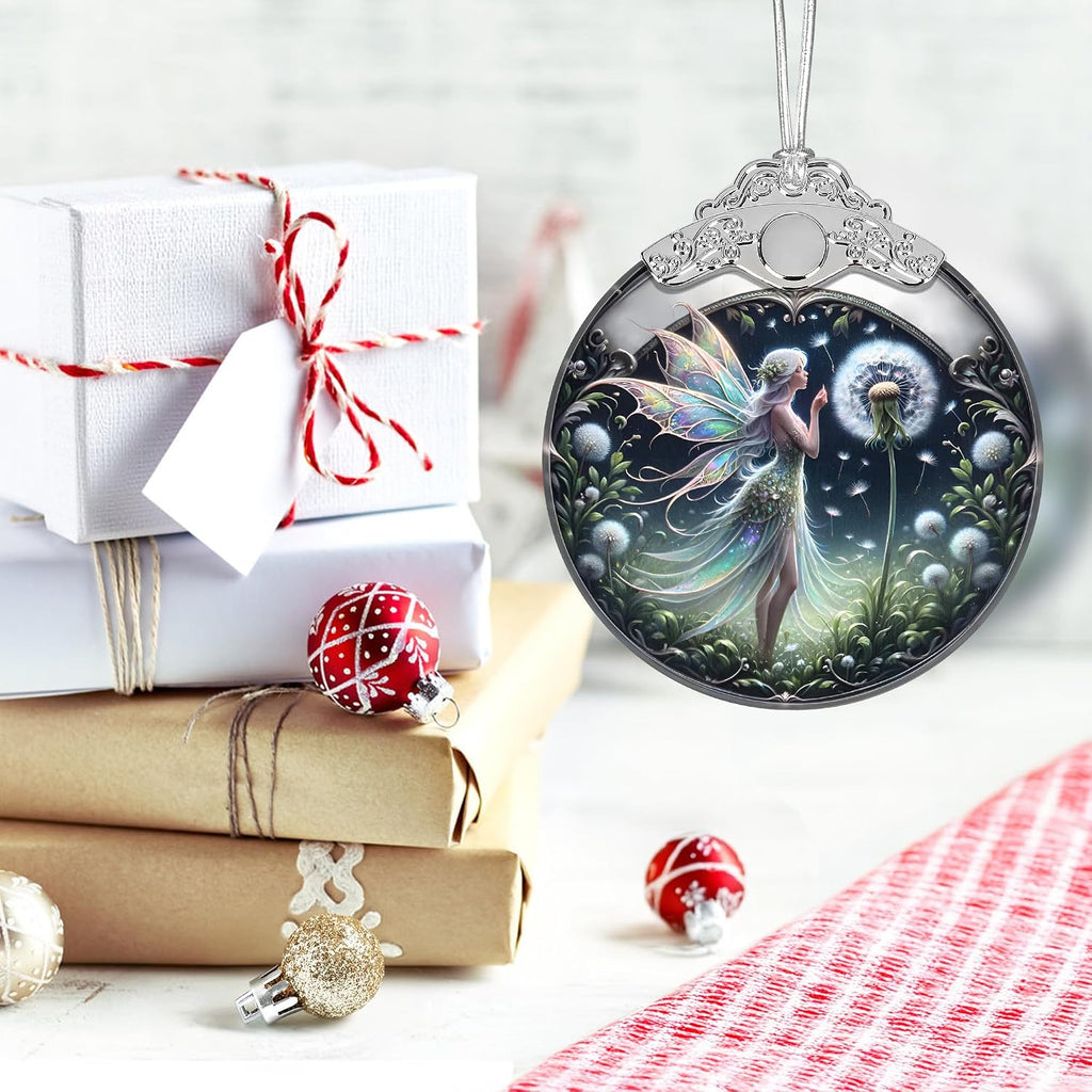 Christmas Ornament, 2026 Ornaments for Christmas Tree, Stained Glass Hanging Ornament, Holiday Ornaments, Unique Gift Idea - Fairy