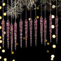 12/24/36Pcs Crystal Clear Christmas Tree Ornaments Icicle Decorations for Holiday & Winter Party Decor Holiday Decorations