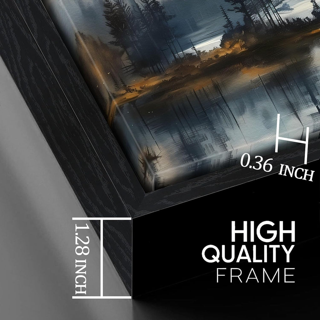 Landscape Wall Art for Living Room - Mountain Art Wall Decor for Office - Large Picture Frames for Wall Size 29" X 59"