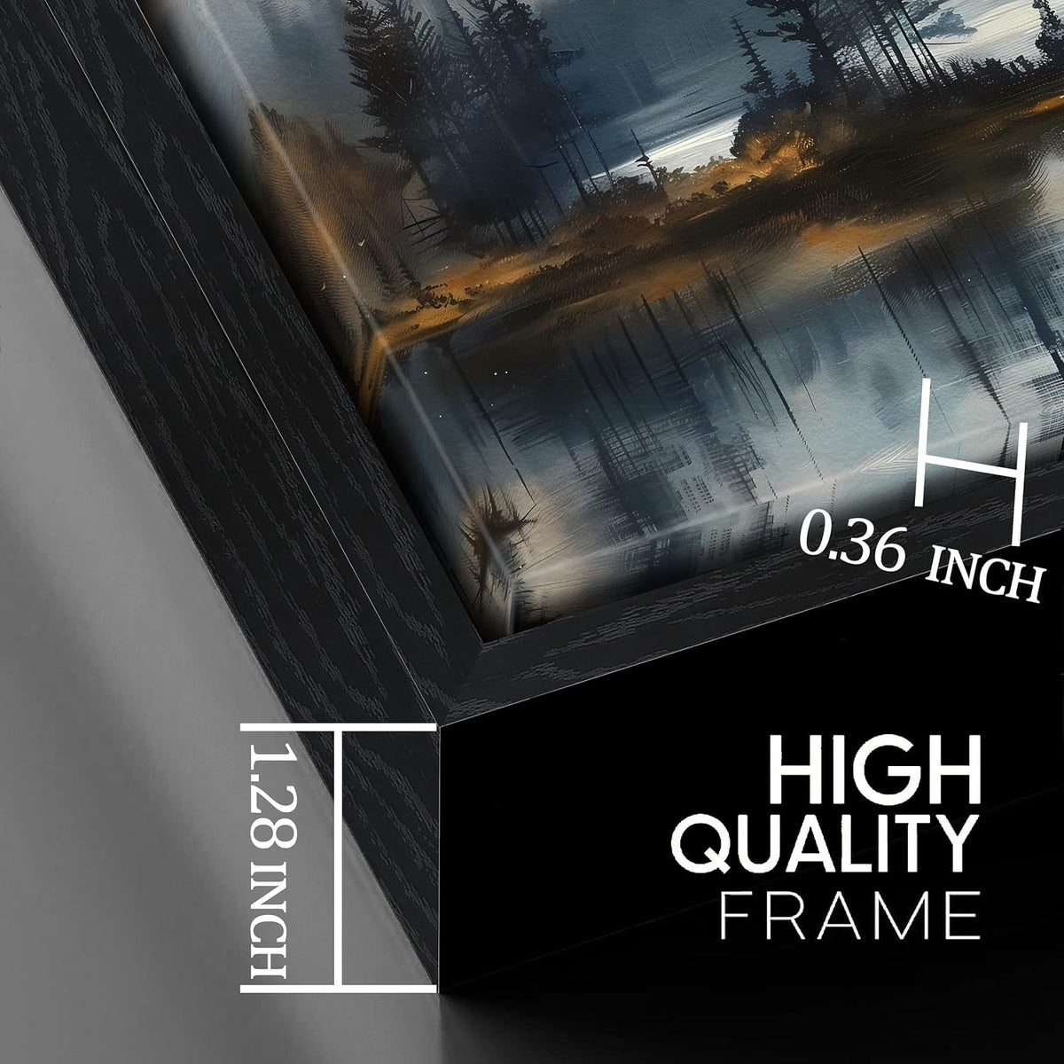 Landscape Wall Art for Living Room - Mountain Art Wall Decor for Office - Large Picture Frames for Wall Size 29" X 59"