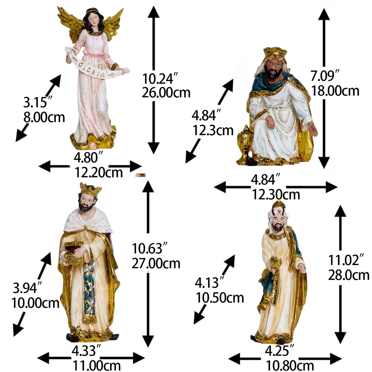Nativity Set 11-Piece per Pack 12-Inch Christmas Home Decor Figurines Gift