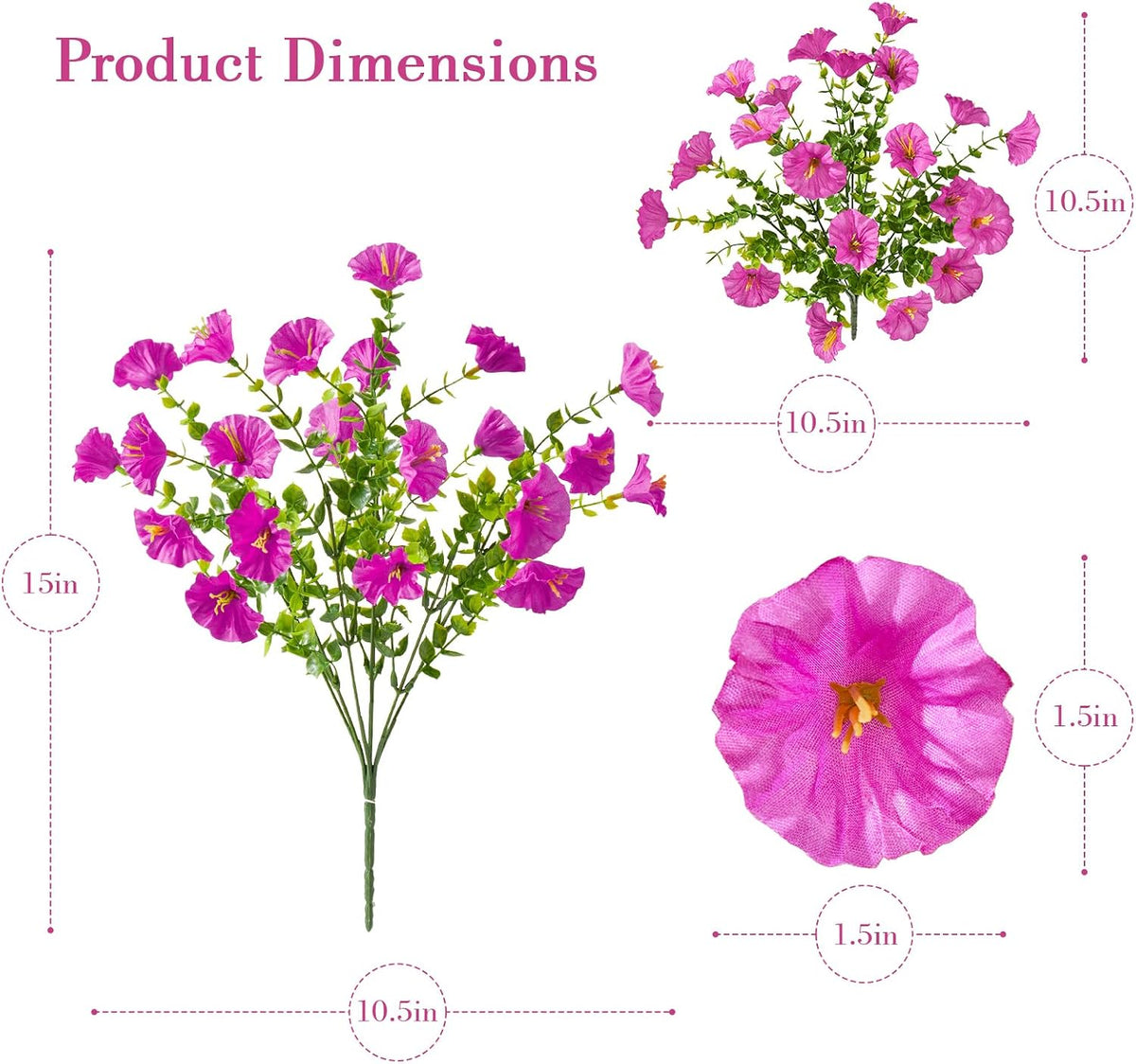 Fall Decor, Fall Decorations for Home, Fall Flowers for Outdoors, Fake Flowers Fake Plants, UV Resistant No Fade, Realistic High