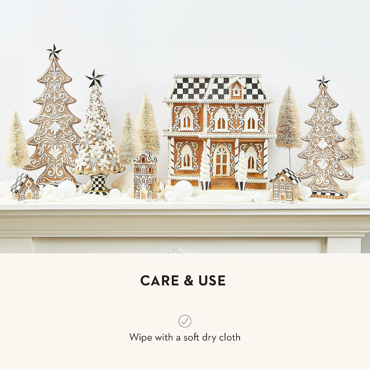 MACKENZIE-CHILDS Tabletop Tree, Small, Gingerbread Cookie