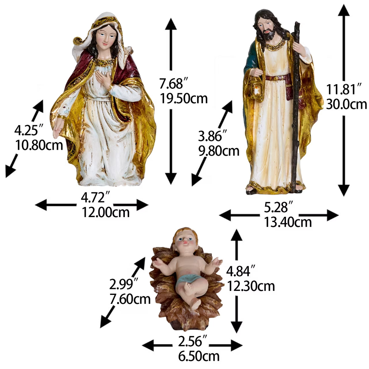 Nativity Set 11-Piece per Pack 12-Inch Christmas Home Decor Figurines Gift