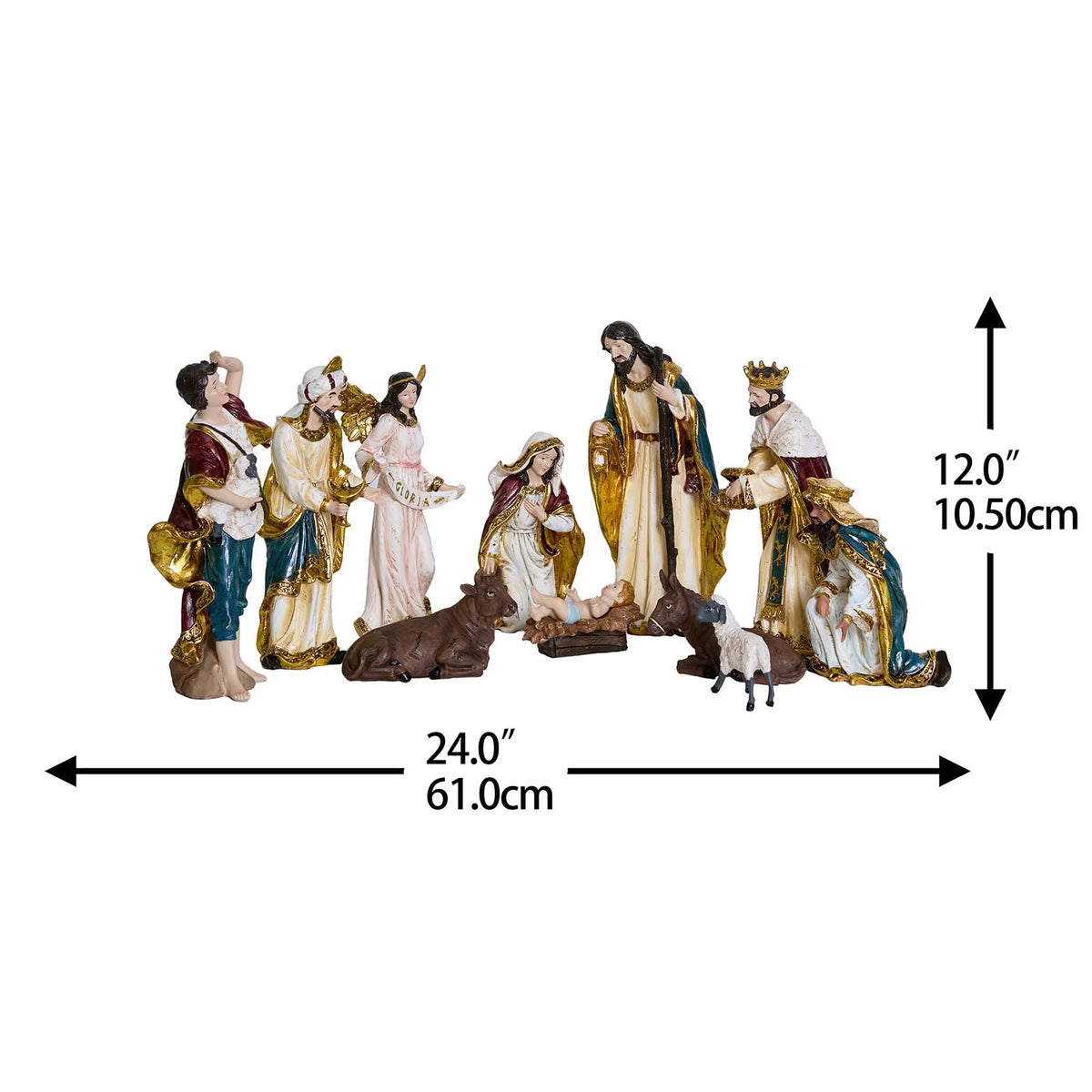 Nativity Set 11-Piece per Pack 12-Inch Christmas Home Decor Figurines Gift