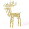3. 6Ft Pre-Lit Golden Motorized Reindeer Christmas Decor with Shaking Head