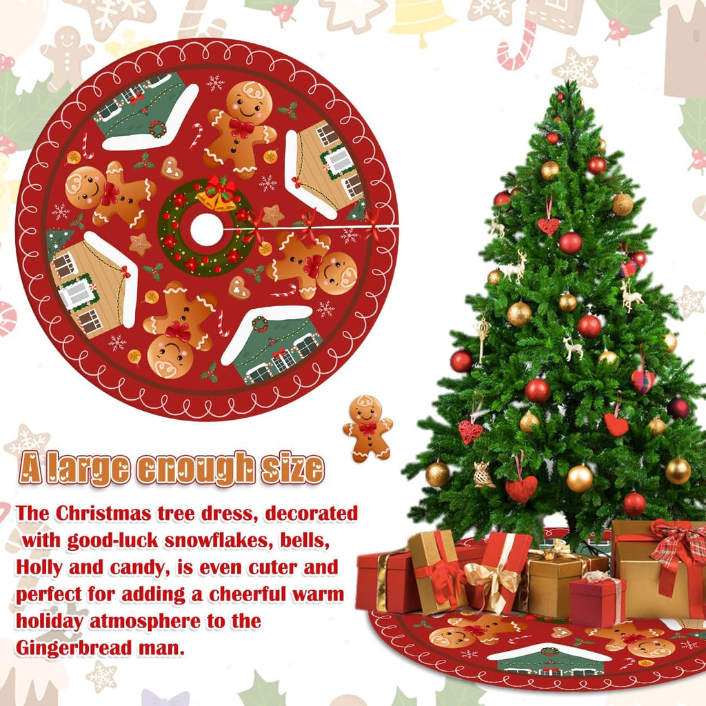 Gingerbread Christmas Decorations Christmas Tree Skirt 48Inch