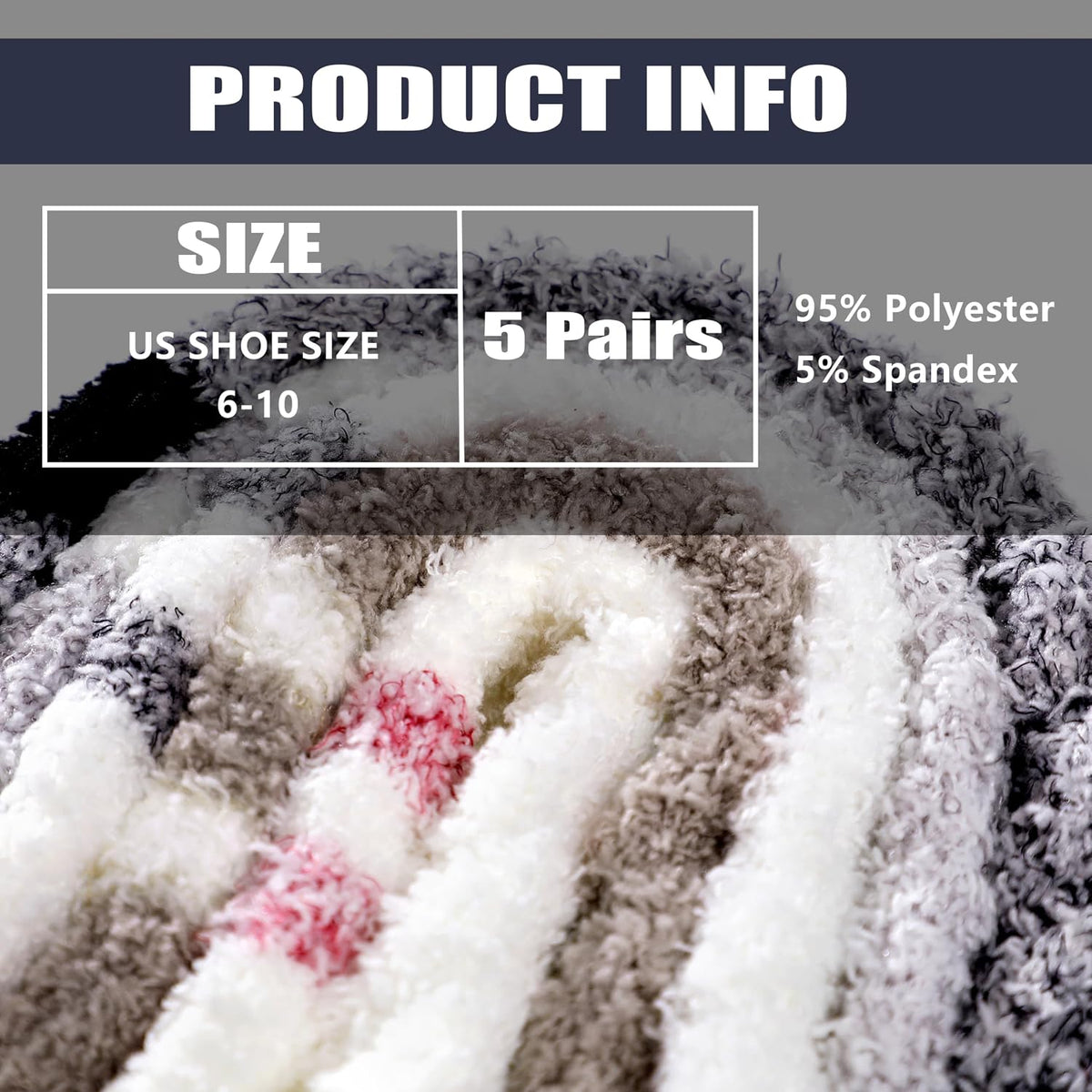 Fuzzy Socks for Women - Fluffy Cozy Slipper Socks for Women, Women'S Ultra Soft Winter Thick Warm Fuzzy Sleeping Sock for Home, Candy Colorful