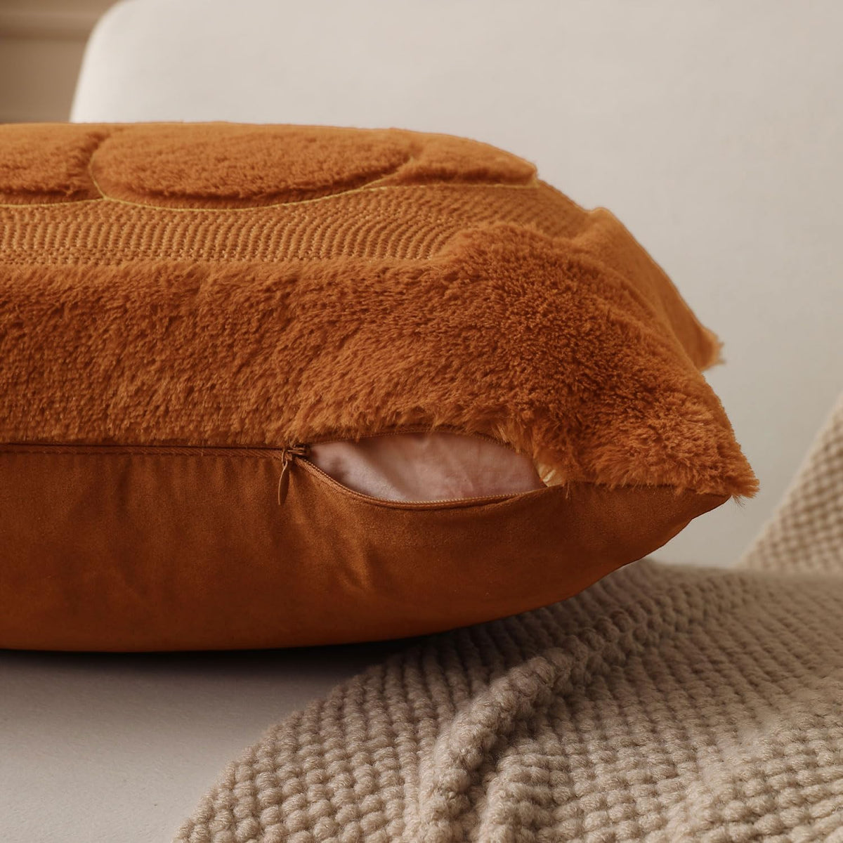 Rust Pumpkin Fall Pillow Covers - 18x18  Home Decor for Autumn Charm