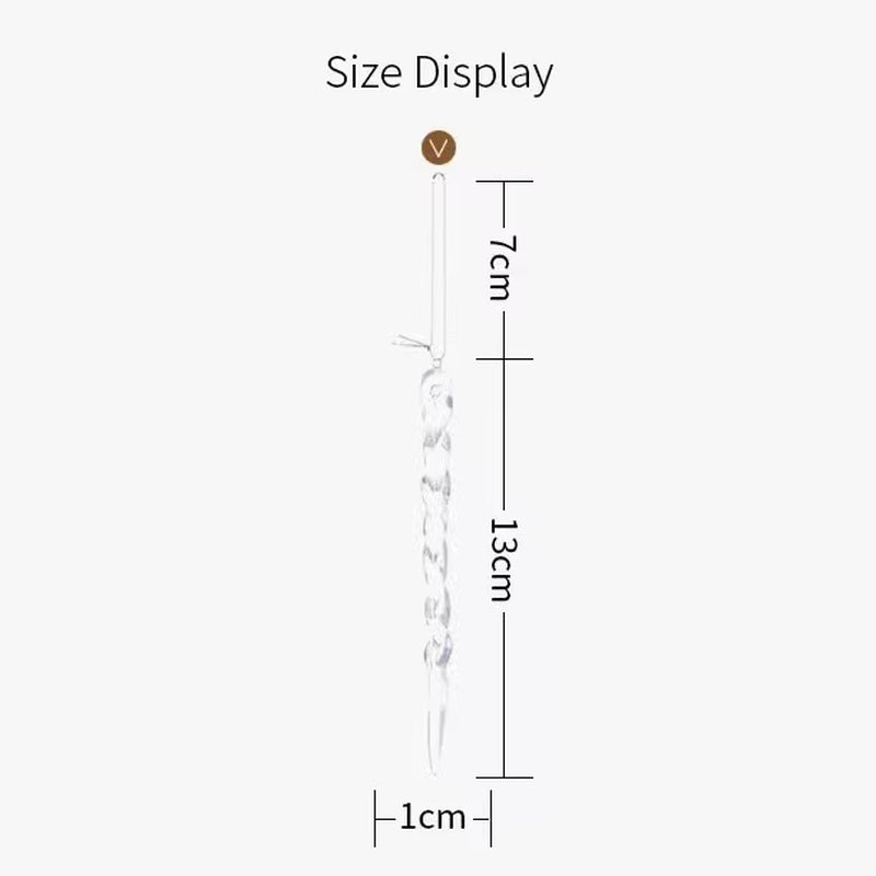 12/24/36Pcs Crystal Clear Christmas Tree Ornaments Icicle Decorations for Holiday & Winter Party Decor Holiday Decorations
