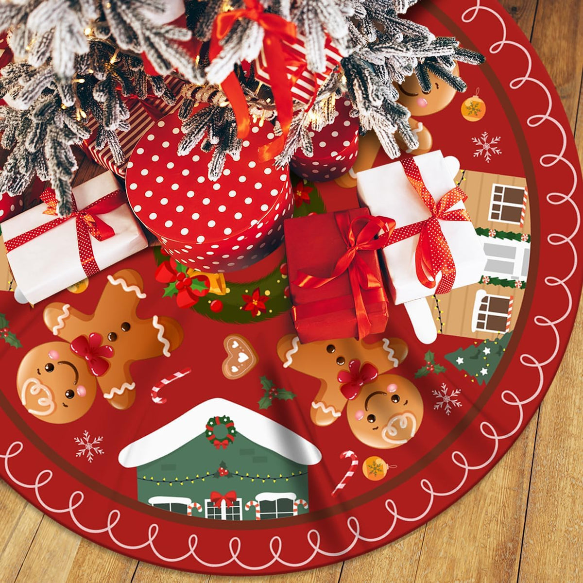 Gingerbread Christmas Decorations Christmas Tree Skirt 48Inch